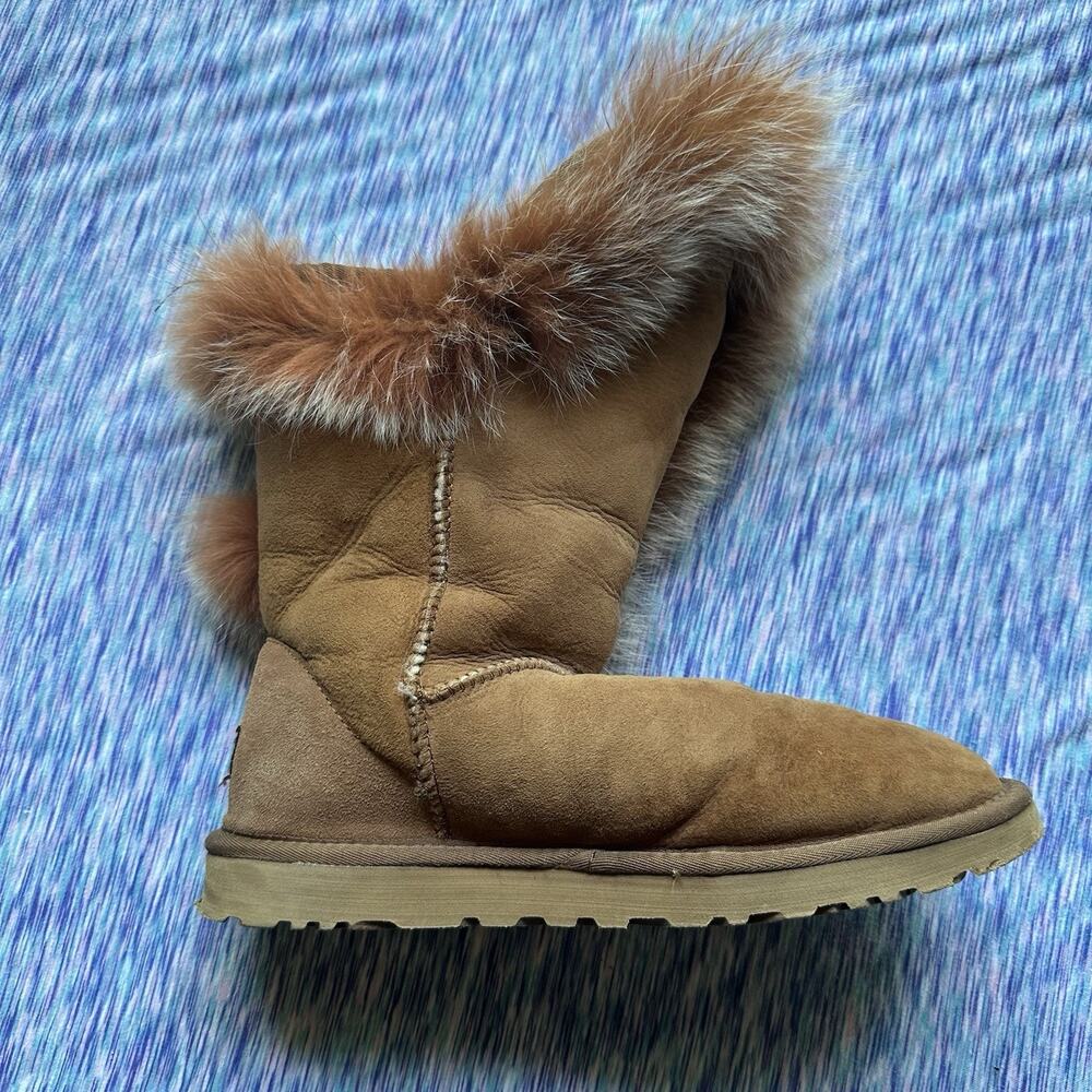 UGG Australia Nordic Angel Boot Fur Chestnut ONE LEFT BOOT APUTEE REPLACEMENT - Picture 3 of 13